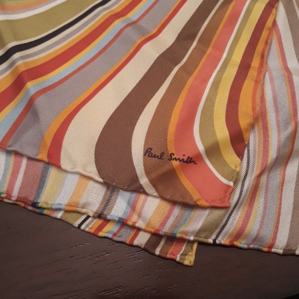 Women's multi color swirl silk scarf